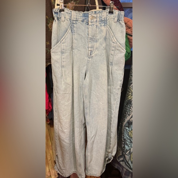 NWT Free People We The Free La Vida Pull-On Jeans - Bleached Blue - XS - Picture 8 of 10